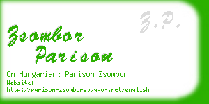 zsombor parison business card